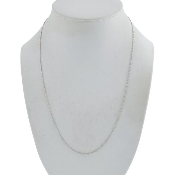 Vintage Italy SU Sterling Silver 925 1.0mm Cable Chain Necklace 19.5" - Picture 1 of 3